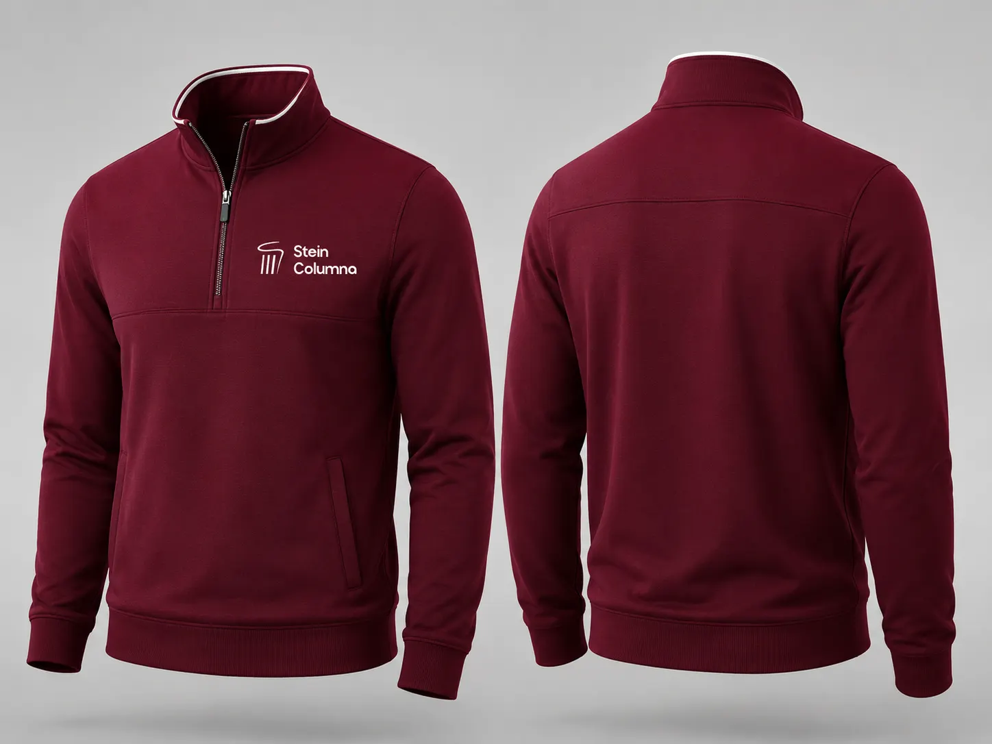 Stein Columna burgundy apparel mockup